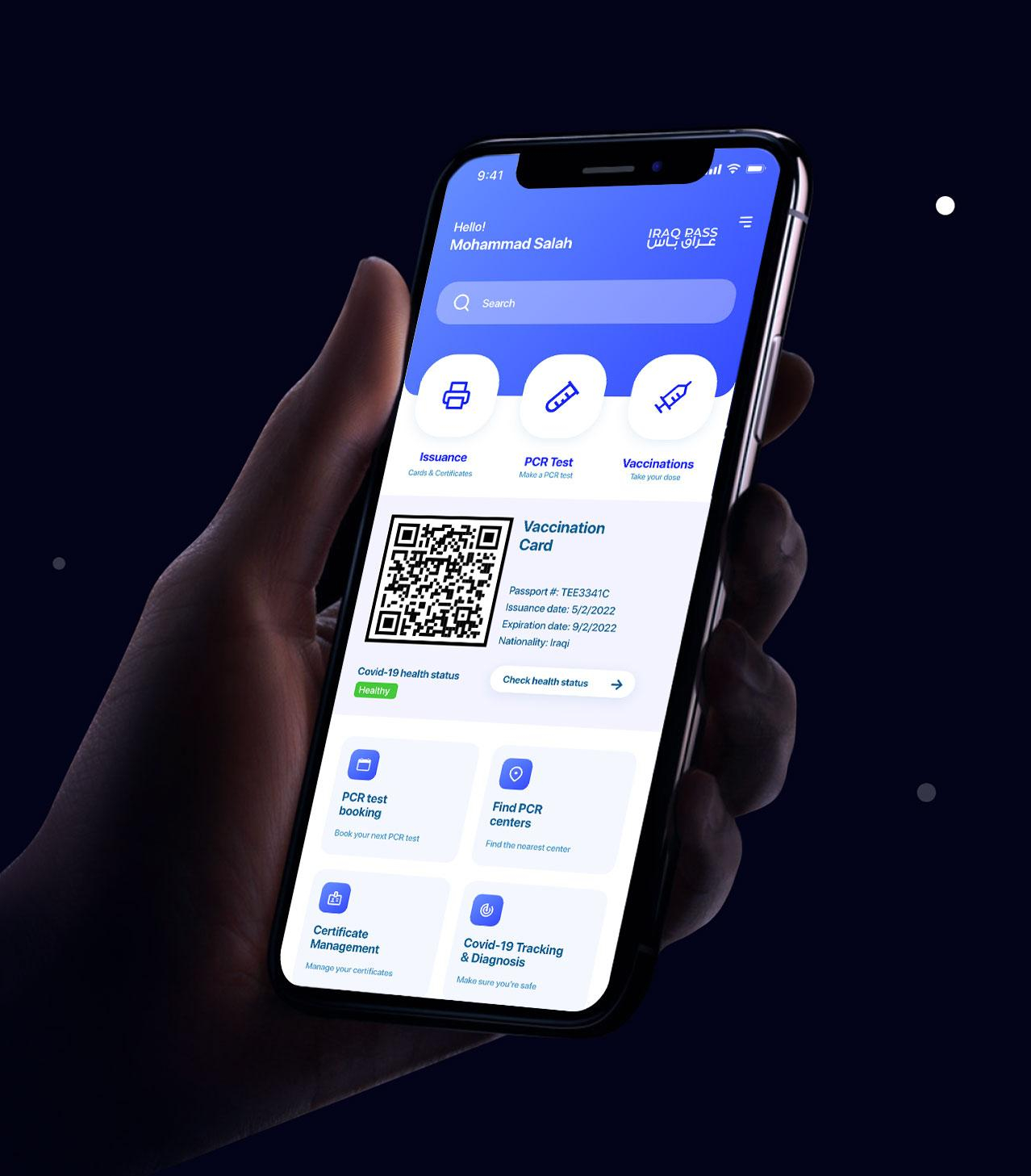 Iraq Pass web and mobile App
